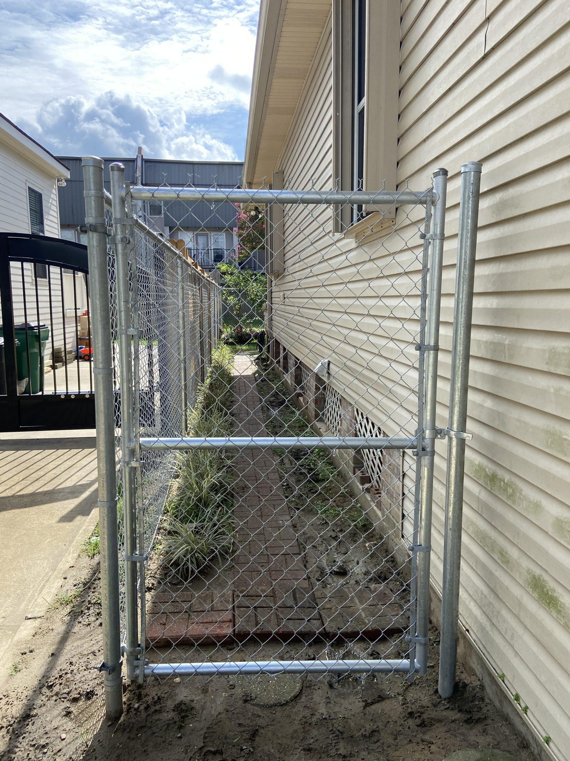 chain link gates metairie residential fence page fence